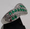 Bague 48 Bague en or blanc avec émeraudes et diamants 58 Facettes