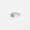 Bague 52 Bague - Aigue-marine et diamants en or gris 58 Facettes