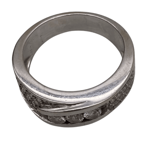 Bague 53 Bague en or gris et diamants 1 carat 58 Facettes