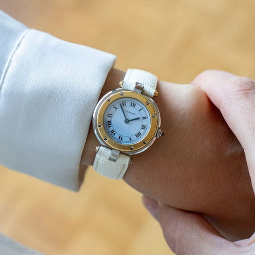 Montre Cartier Santos Vendôme - Montre SM en acier et or jaune 58 Facettes
