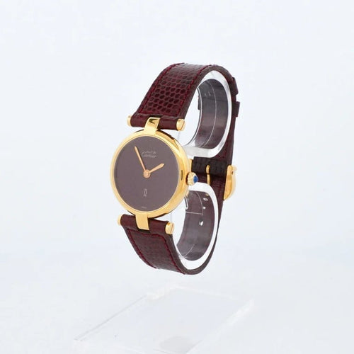 Montre Cartier Must Vendôme - Montre SM en vermeil, cadran bordeaux 58 Facettes