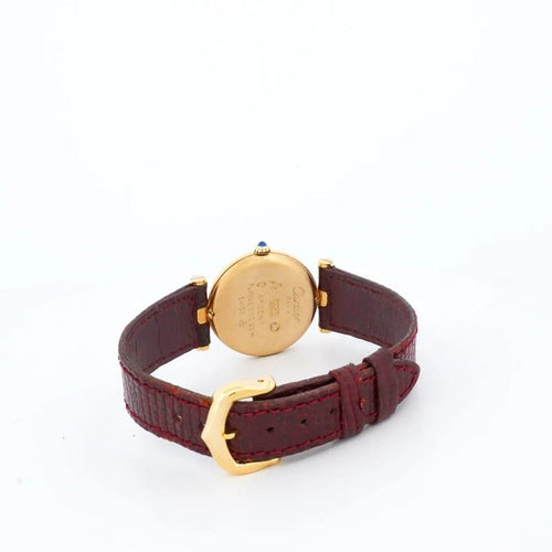 Montre Cartier Must Vendôme - Montre SM en vermeil, cadran bordeaux 58 Facettes