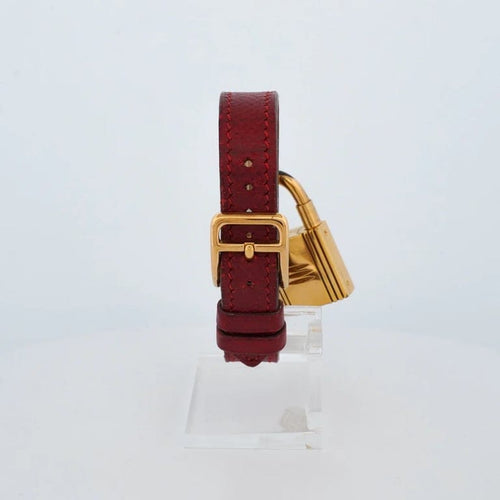 Montre Hermès Kelly - Montre à cadran champagne en acier plaqué or 58 Facettes