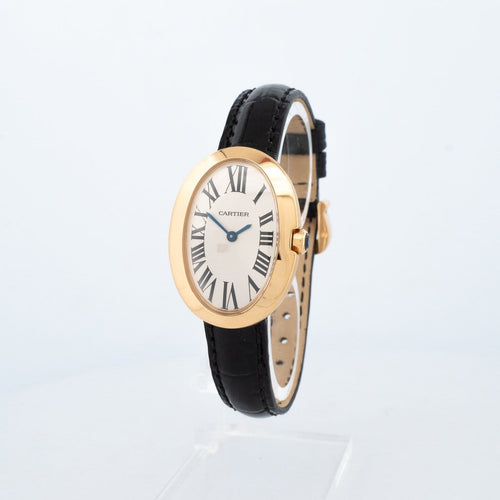 Montre Cartier Baignoire - Montre medium en or jaune, cadran argenté romain 58 Facettes