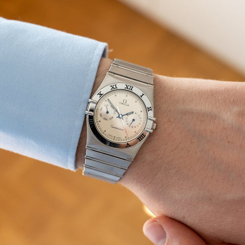 Montre Omega Constellation - Montre à quartz cadran ivoire en acier 58 Facettes