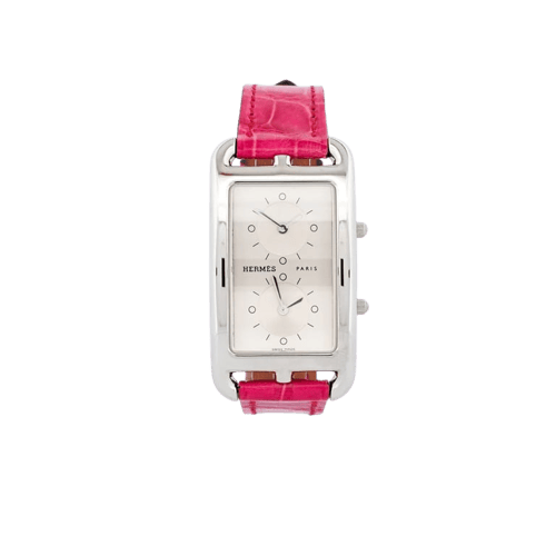 Montre Hermès Cape Cod - Montre Dual Time cadran argenté GM 58 Facettes