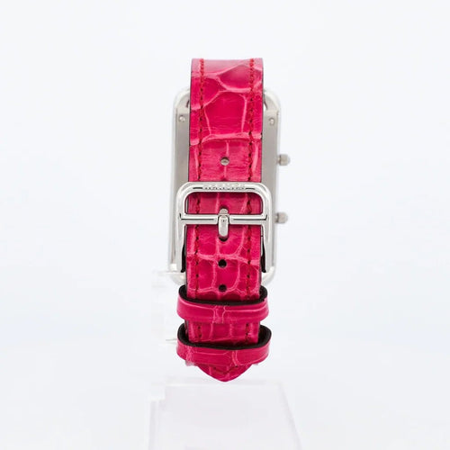 Montre Hermès Cape Cod - Montre Dual Time cadran argenté GM 58 Facettes
