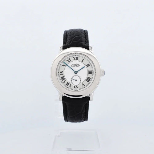 Montre Cartier Must Ronde - Montre quartz 33 mm cadran argent ivoire 58 Facettes
