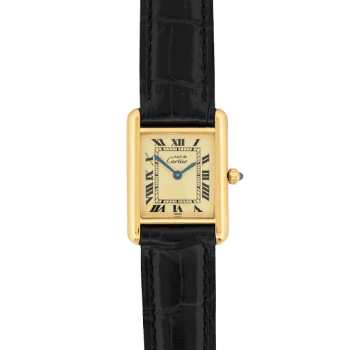 Montre Cartier Tank Must - Montre Tank Must SM à cadran romain citron 58 Facettes