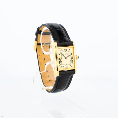 Montre Cartier Tank Must - Montre Tank Must SM à cadran romain citron 58 Facettes
