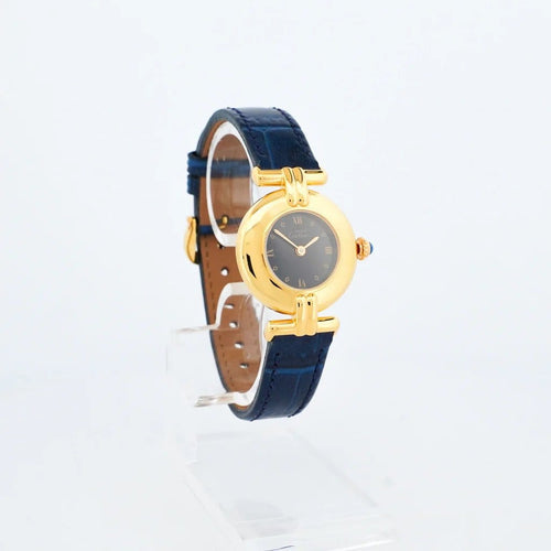 Montre Cartier Must Colisée - Montre femme 24 mm à cadran romain noir 58 Facettes