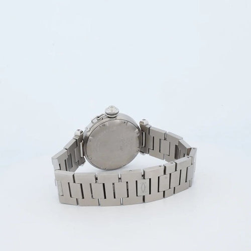 Montre Cartier Pasha Big Date - Montre en acier cadran ivoire chiffres arabes 58 Facettes