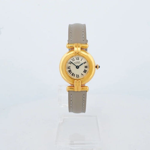 Montre Cartier Must Colisée - Montre en vermeil cadran ivoire chiffres romains 58 Facettes