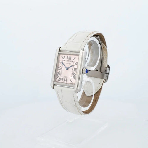 Montre Cartier Tank Solo - Montre MM en acier cadran rose 58 Facettes