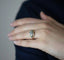 Bague 54.5 Bague vintage en or jaune et or blanc avec diamant 58 Facettes