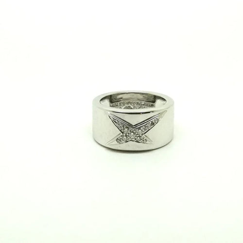 Bague 52 Mauboussin Étoile Divine - Bague bandeau en or blanc 18 carats et diamants 58 Facettes