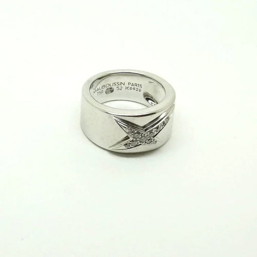 Bague 52 Mauboussin Étoile Divine - Bague bandeau en or blanc 18 carats et diamants 58 Facettes