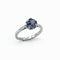 Bague 54.5 Bague vintage solitaire en or blanc et platine avec iolite 58 Facettes