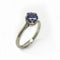 Bague 54.5 Bague vintage solitaire en or blanc et platine avec iolite 58 Facettes