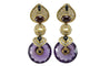 Boucles d'oreilles Marina B - Boucles d’oreilles vintage en or jaune, améthyste, onyx, rubis et diamants 58 Facettes 3294
