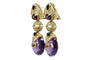 Boucles d'oreilles Marina B - Boucles d’oreilles vintage en or jaune, améthyste, onyx, rubis et diamants 58 Facettes 3294