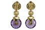 Boucles d'oreilles Marina B - Boucles d’oreilles vintage en or jaune, améthyste, onyx, rubis et diamants 58 Facettes 3294