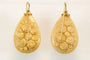 Boucles d'oreilles Boucles d'oreilles antiques en or 14 carats et camées de lave 58 Facettes 7438