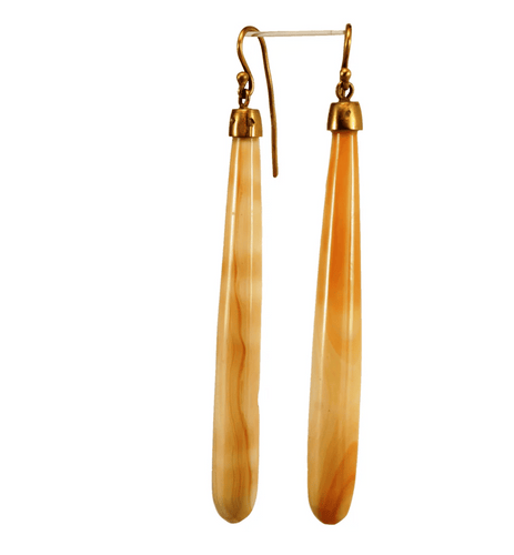 Boucles d'oreilles Boucles d'oreilles pendantes en or 14 carats et corail Sciacca 58 Facettes 7588