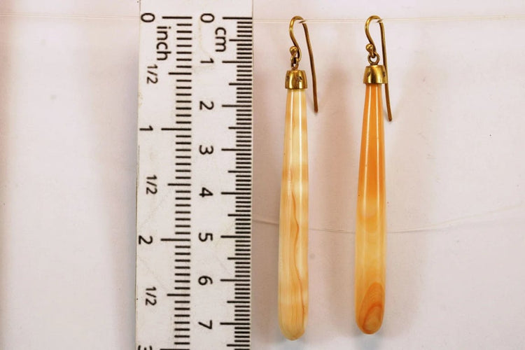 Boucles d'oreilles Boucles d'oreilles pendantes en or 14 carats et corail Sciacca 58 Facettes 7588