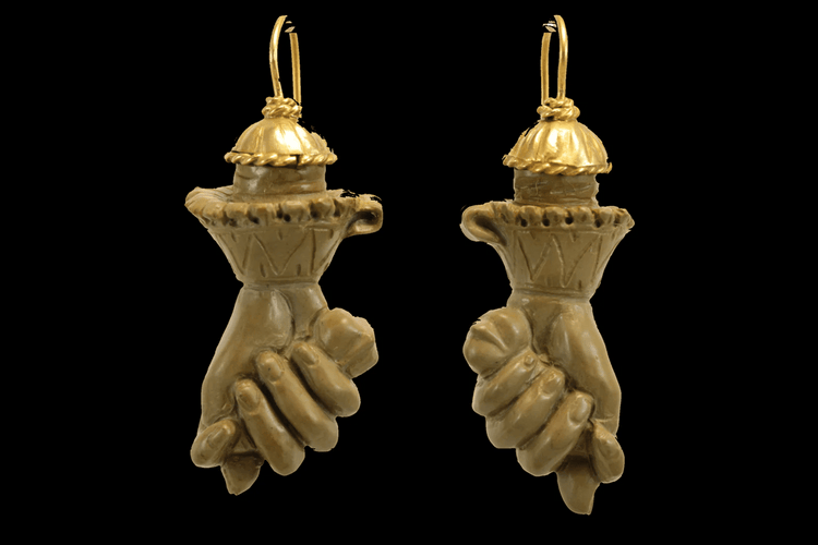 Boucles d'oreilles Boucles d’oreilles - Figa sculptées en lave en or 14 carats 58 Facettes 7458