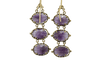 Boucles d'oreilles Boucles d'oreilles anciennes en or 14 carats et améthystes 58 Facettes 7338