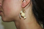 Boucles d'oreilles Boucles d’oreilles antiques en ivoire sculpté et or 14 carats 58 Facettes 7602