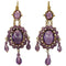 Boucles d'oreilles Boucles d'oreilles girandole anciennes en or 14 carats et améthystes 58 Facettes 7622