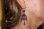 Boucles d'oreilles Boucles d'oreilles girandole anciennes en or 14 carats et améthystes 58 Facettes 7622