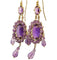 Boucles d'oreilles Boucles d'oreilles girandole anciennes en or 14 carats et améthystes 58 Facettes 7622
