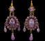 Boucles d'oreilles Boucles d'oreilles girandole anciennes en or 14 carats et améthystes 58 Facettes 7622