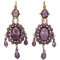 Boucles d'oreilles Boucles d'oreilles girandole anciennes en or 14 carats et améthystes 58 Facettes 7622