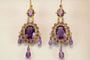 Boucles d'oreilles Boucles d'oreilles girandole anciennes en or 14 carats et améthystes 58 Facettes 7622