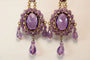 Boucles d'oreilles Boucles d'oreilles girandole anciennes en or 14 carats et améthystes 58 Facettes 7622