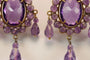 Boucles d'oreilles Boucles d'oreilles girandole anciennes en or 14 carats et améthystes 58 Facettes 7622