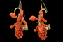 Boucles d'oreilles Boucles d’oreilles anciennes - Corail de Sicile en or 14K 58 Facettes 7630