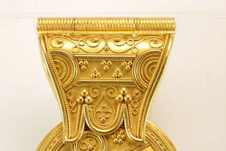 Pendentif Castellani - Pendentif Bulla en or jaune 18 carats vers 1860 58 Facettes 7490