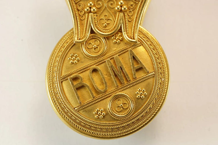 Pendentif Castellani - Pendentif Bulla en or jaune 18 carats vers 1860 58 Facettes 7490
