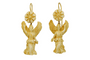 Boucles d'oreilles Boucles d’oreilles antiques en or 14 carats et ivoire sculpté 58 Facettes 7482