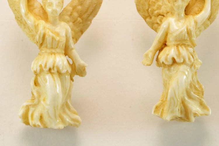 Boucles d'oreilles Boucles d’oreilles antiques en or 14 carats et ivoire sculpté 58 Facettes 7482