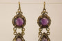 Boucles d'oreilles Boucles d'oreilles anciennes en or 14 carats et améthystes 58 Facettes 7618