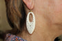 Boucles d'oreilles Boucles d'oreilles créoles anciennes en or jaune 14 carats et ivoire 58 Facettes 7662