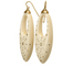Boucles d'oreilles Boucles d'oreilles créoles anciennes en or jaune 14 carats et ivoire 58 Facettes 7662