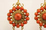 Boucles d'oreilles Boucles d’oreilles antiques en or jaune 14 carats et corail rouge 58 Facettes 7666