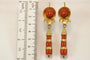 Boucles d'oreilles Boucles d’oreilles anciennes en or 14 carats et corail rouge 58 Facettes 7672